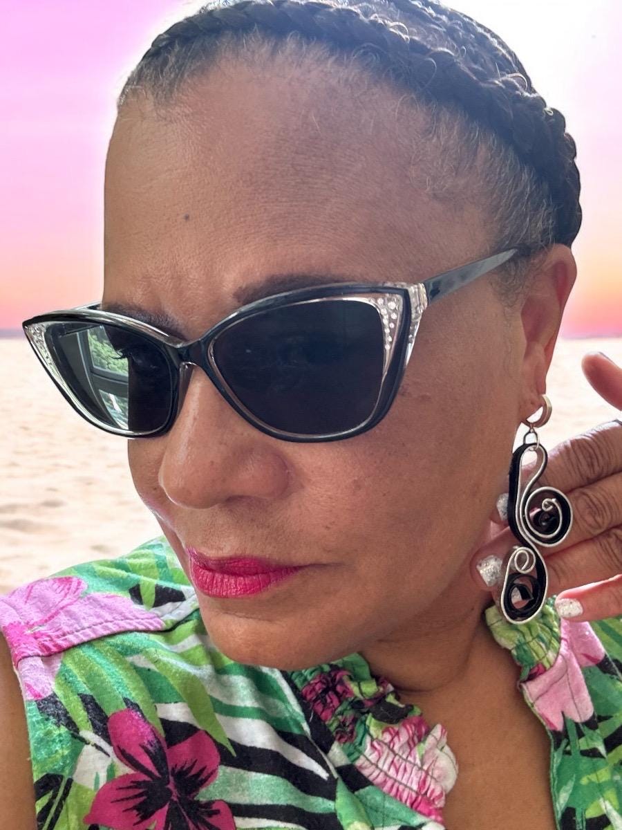 Black Silver Statement Earrings