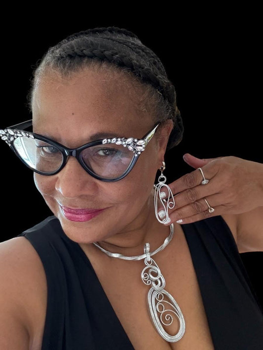 Silver Abstract shape Earrings