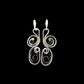 Black Silver Statement Earrings