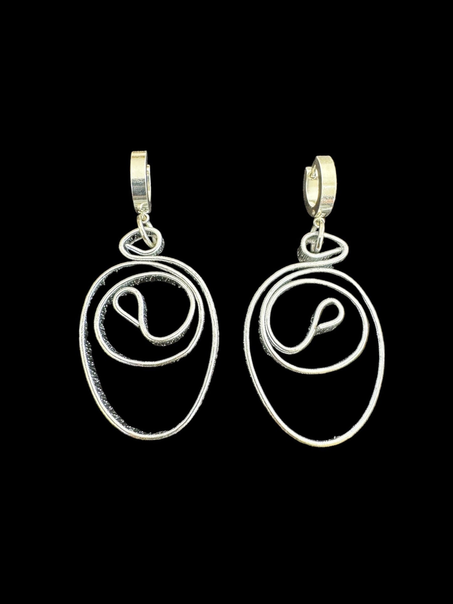 Silver Textured Earrings- Handcrafted Wearable Art Jewelry by Signatures By LaNorma