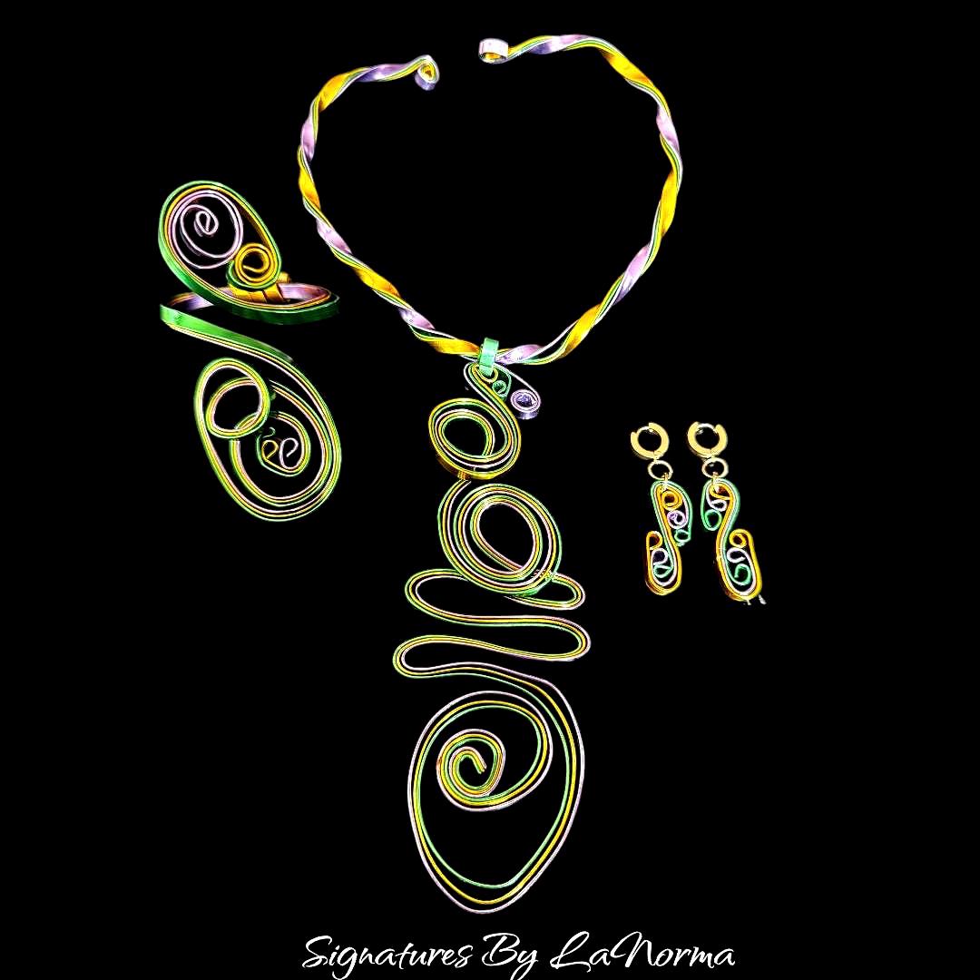 Mardi Gras inspired Choker Necklace