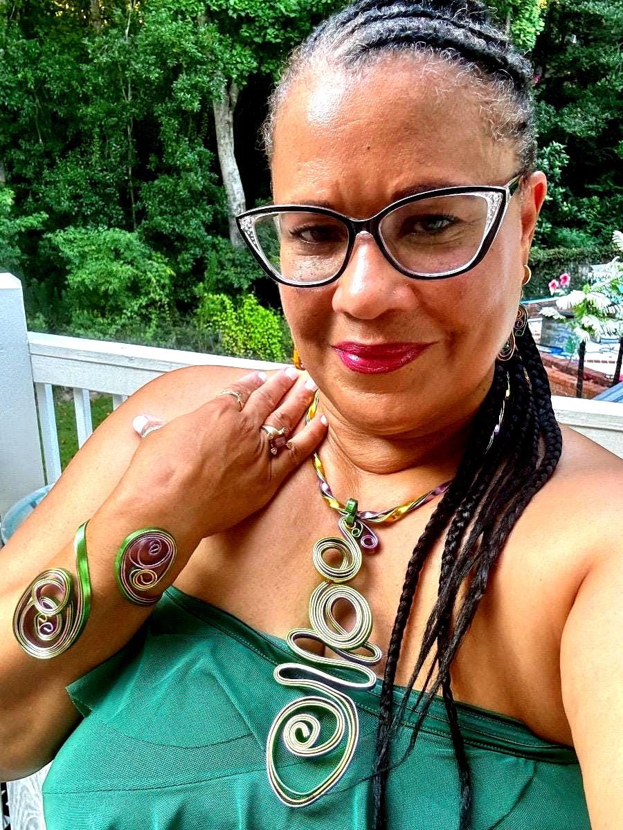 Mardi Gras inspired Choker Necklace