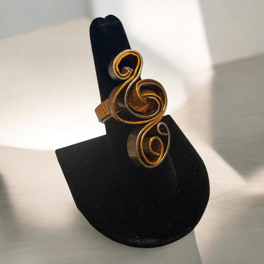 Bronze and Copper Spiral Ring