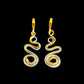 Silver Gold  Swirl Earrings