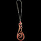 Red, Bronze, and Biege Spiral Pendant Necklace
