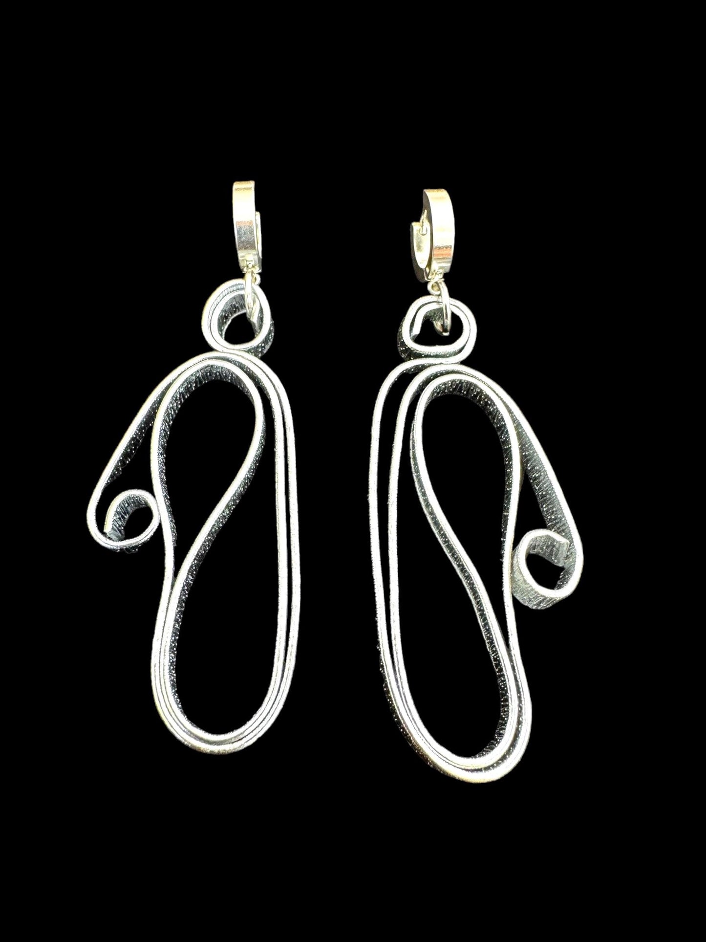 Silver Abstract shape Earrings