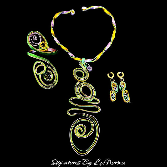 Mardi Gras Inspired Cuff