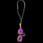 Purple Gold Abstract Pendant Necklace