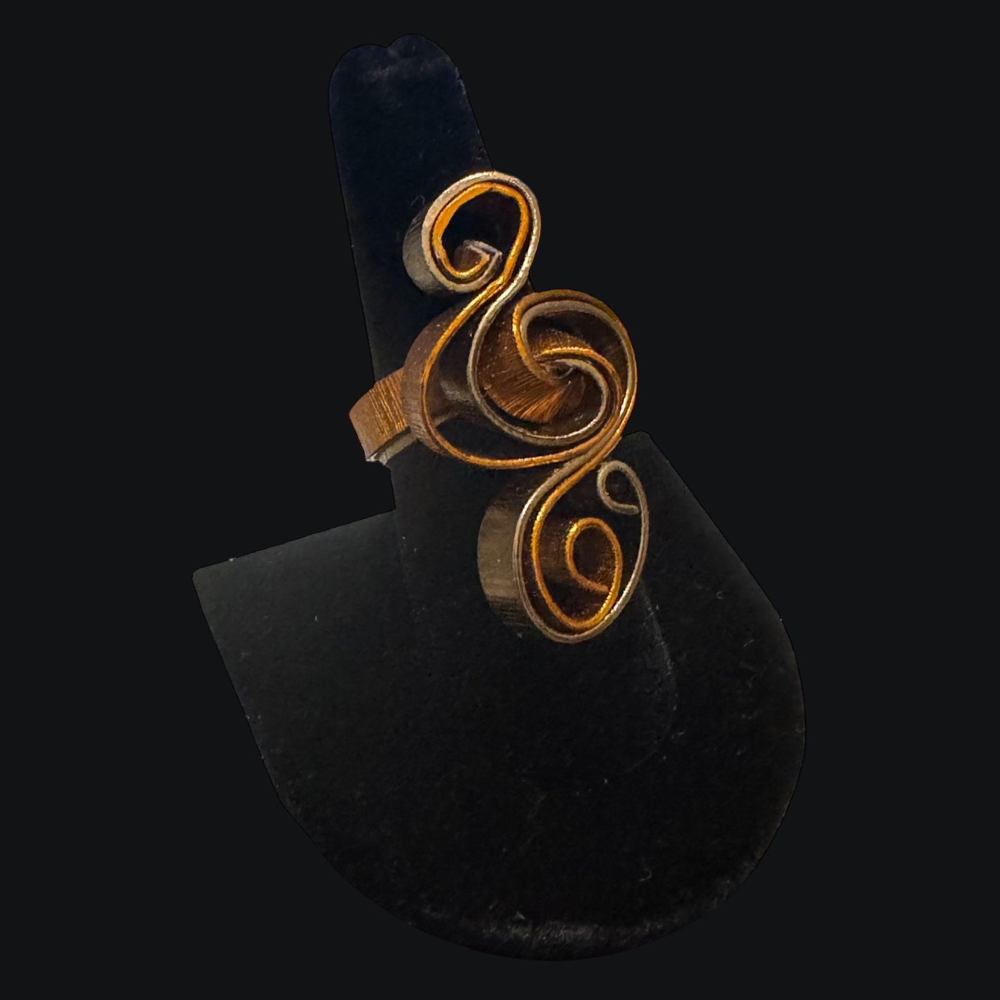 Bronze and Copper Spiral Ring