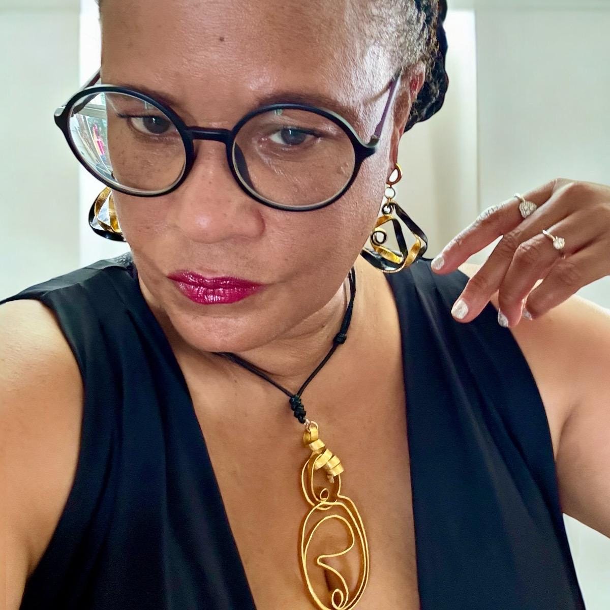 Black Gold  Twisted Spiral Earrings