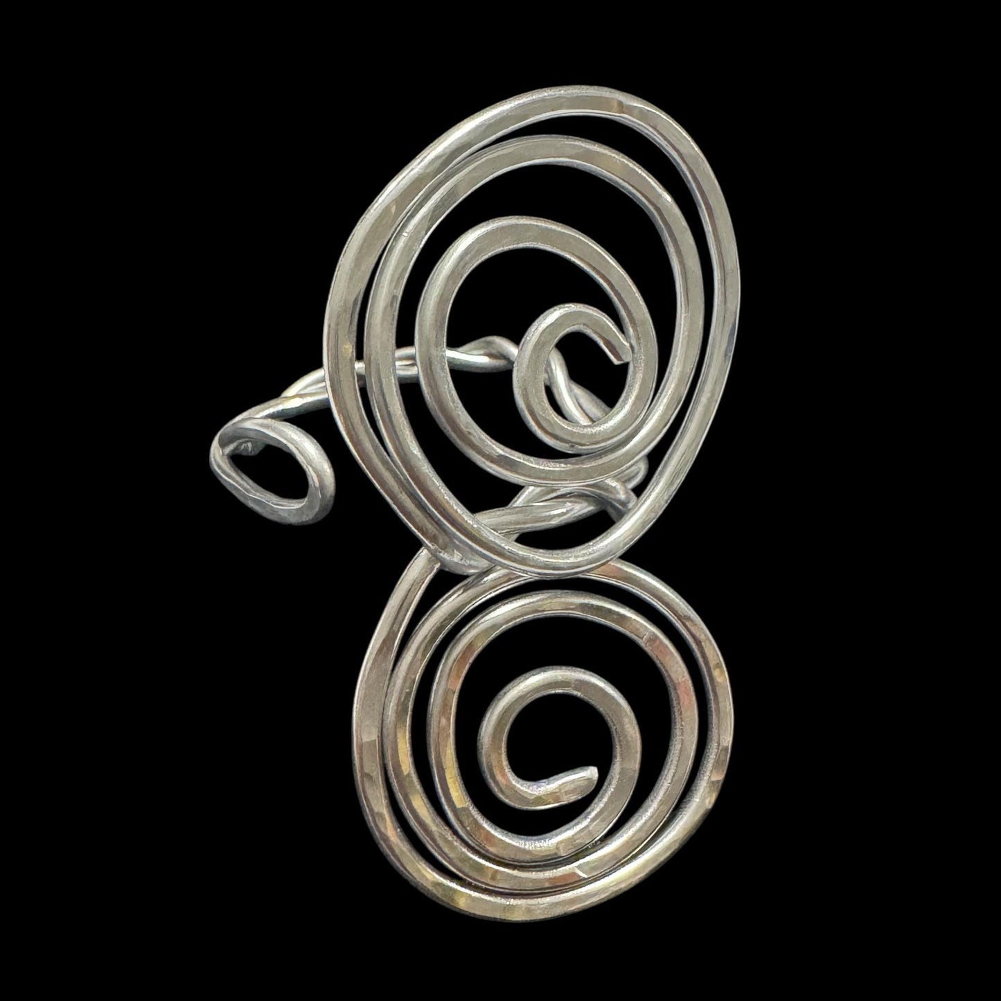 Silver Swirl Adjustable Cuff