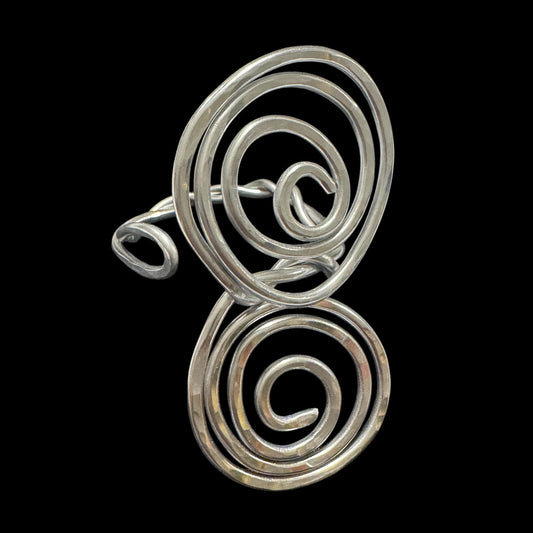 Silver Swirl Adjustable Cuff