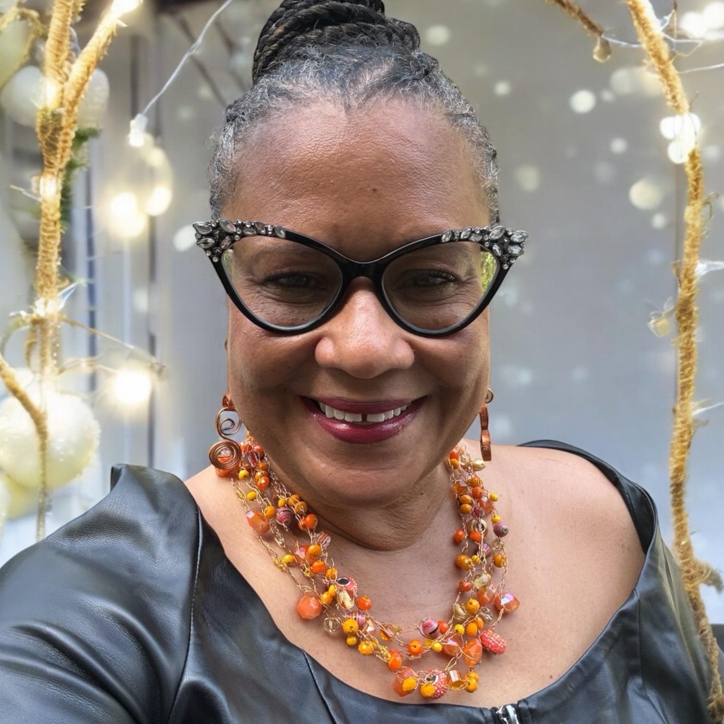 Vibrant Citrus Wire Crochet Necklace