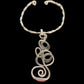 Sculpted Silver Spiral Necklace: Handcrafted Abstract Pendant, Modern Statement Jewelry