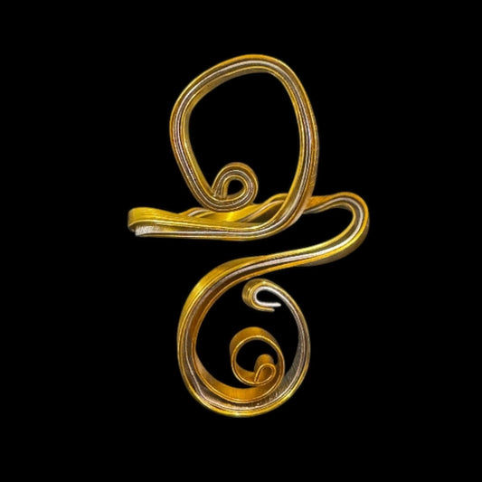 Gold Wire Art Cuff Bracelet – Handcrafted Statement Jewelry by Signatures By LaNorma