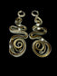 Silver & Gold Swirl Statement Earrings – Handcrafted Wearable Art Jewelry by Signatures By LaNorma